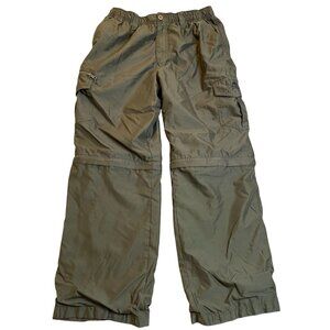 Hawk Womans Convertible Cargo Pants XL 18 20 Olive Green with Skull Pocket Detai